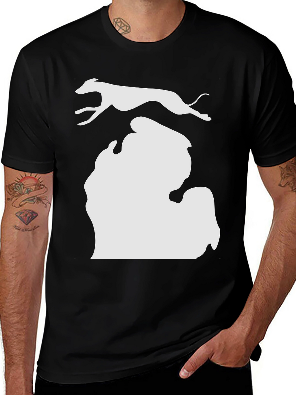 Michigan Greyhound Graphic Tee