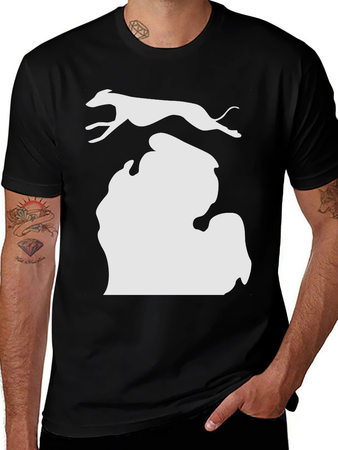 Michigan Greyhound Graphic Tee