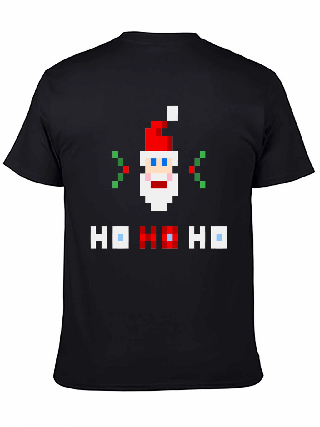 Pixel Santa Ho Ho Ho Graphic Tee