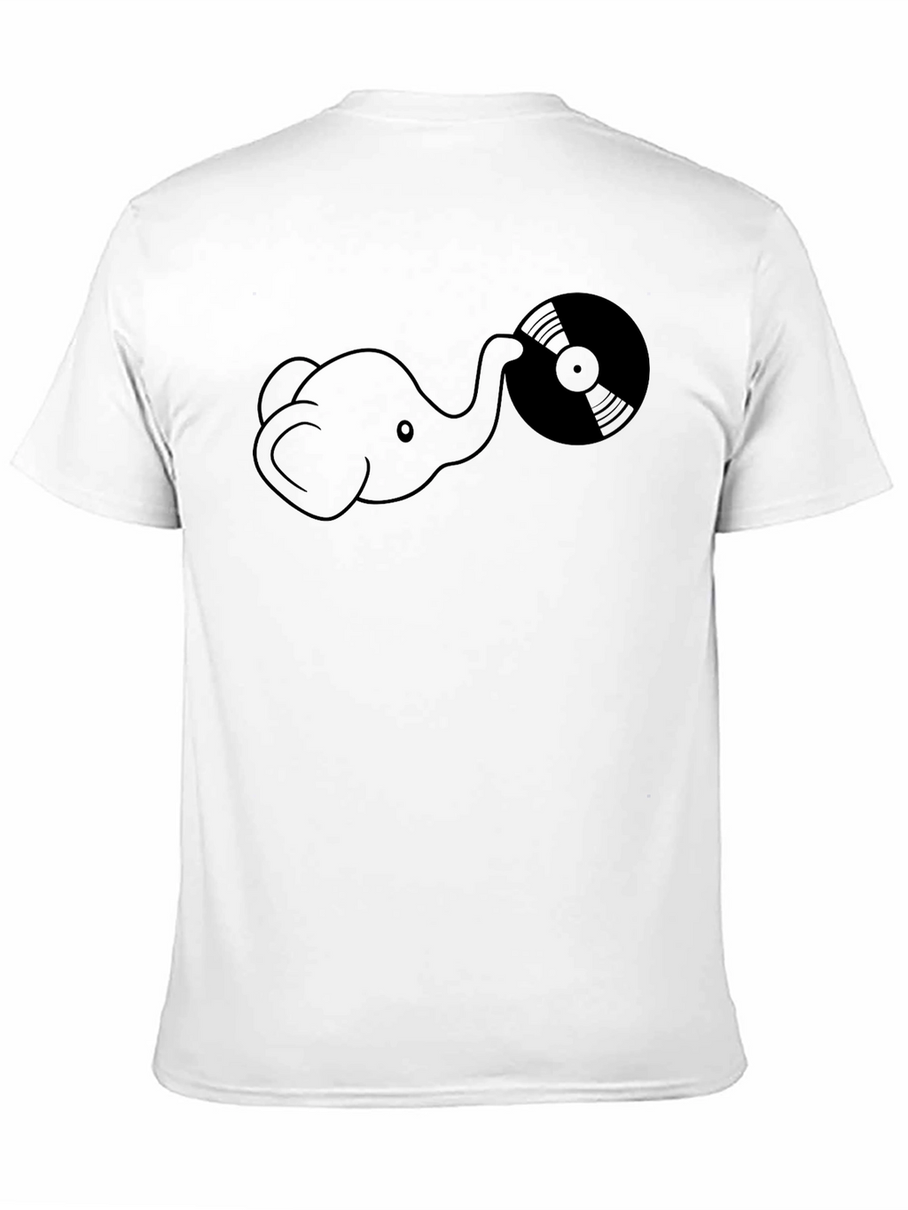 Elephant DJ T-Shirt - Black Cotton Graphic Tee