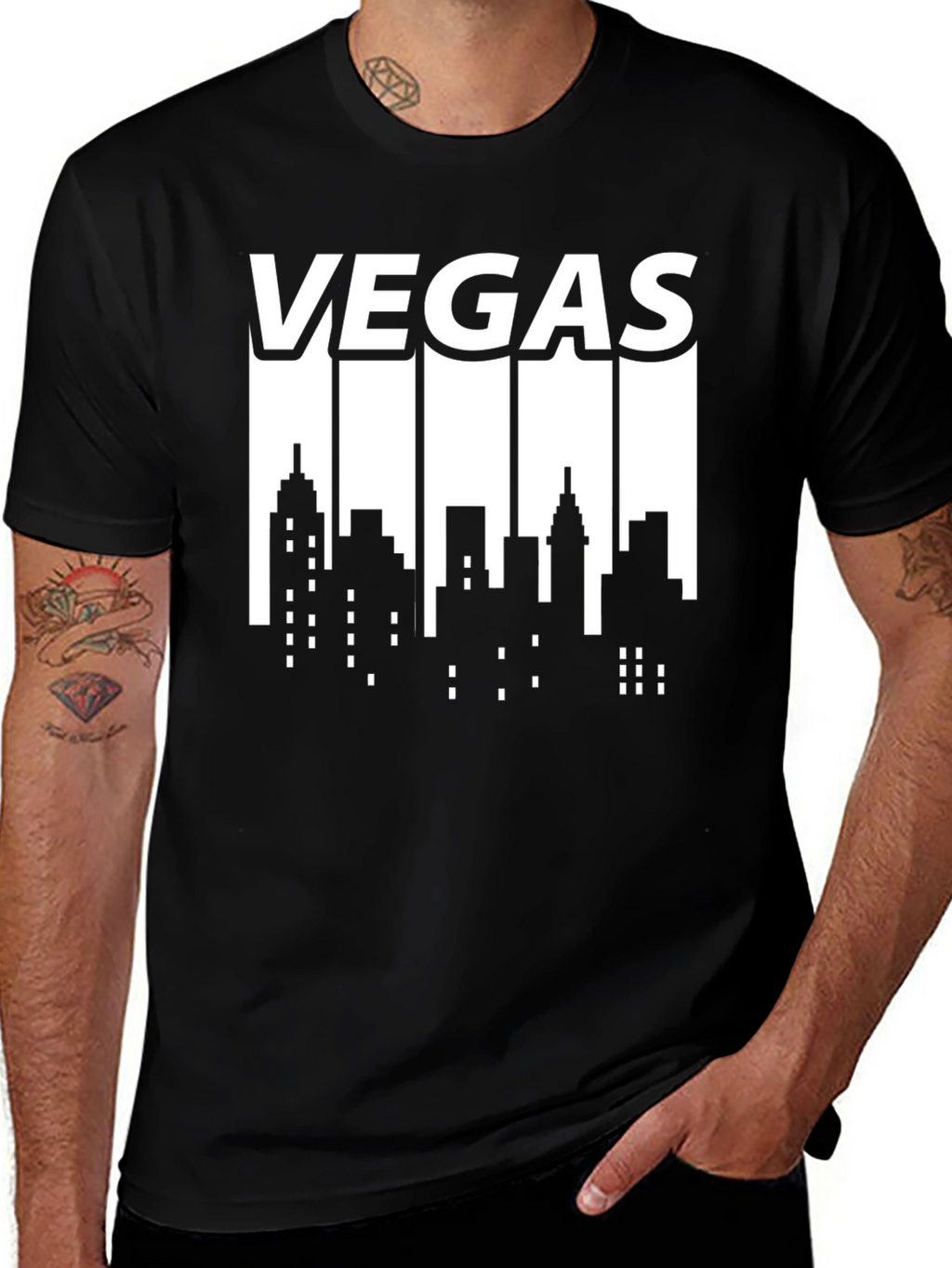 Vegas Cityscape Graphic Tee - Modern Style