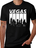 Vegas Cityscape Graphic Tee - Modern Style