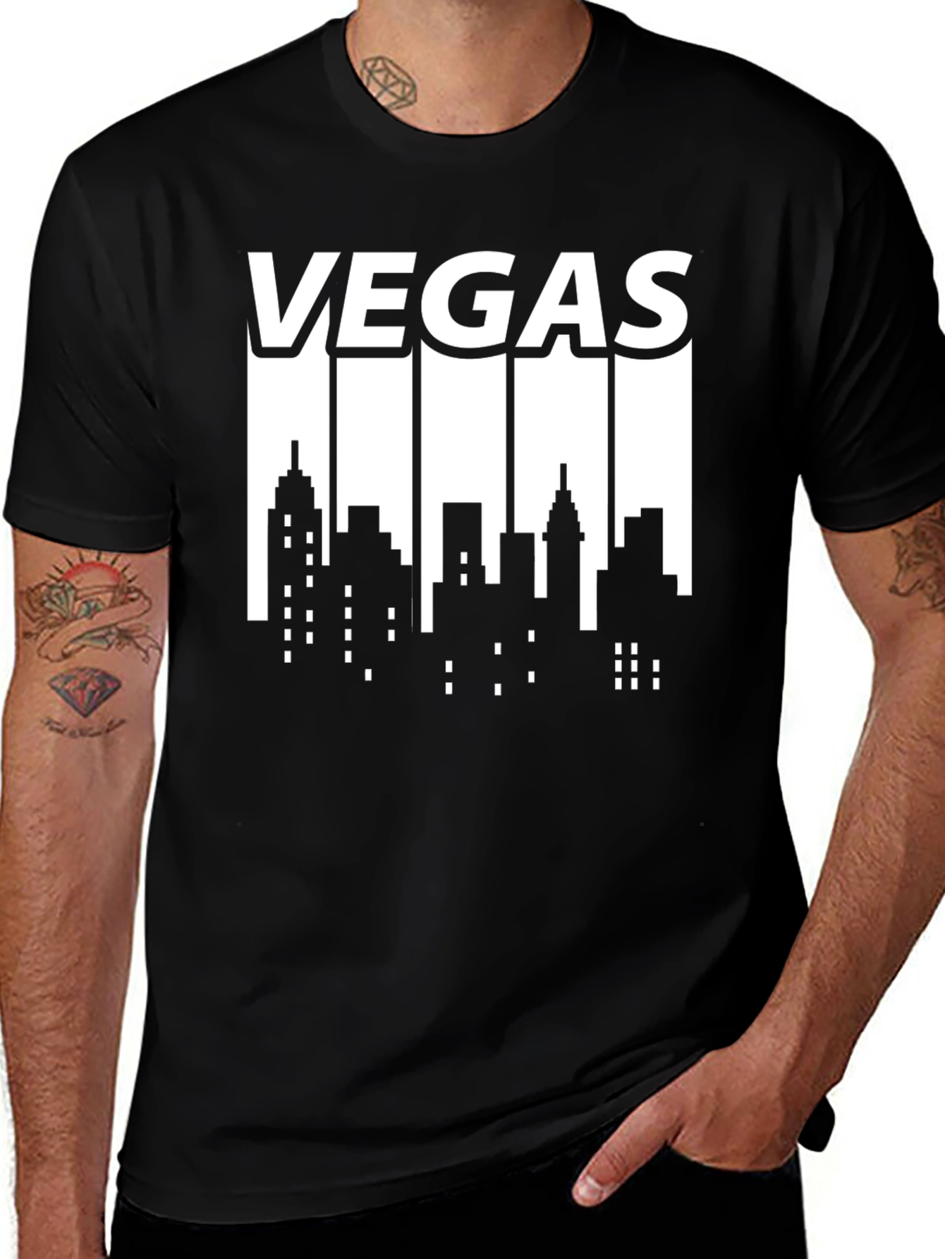 Vegas Cityscape Graphic Tee - Modern Style