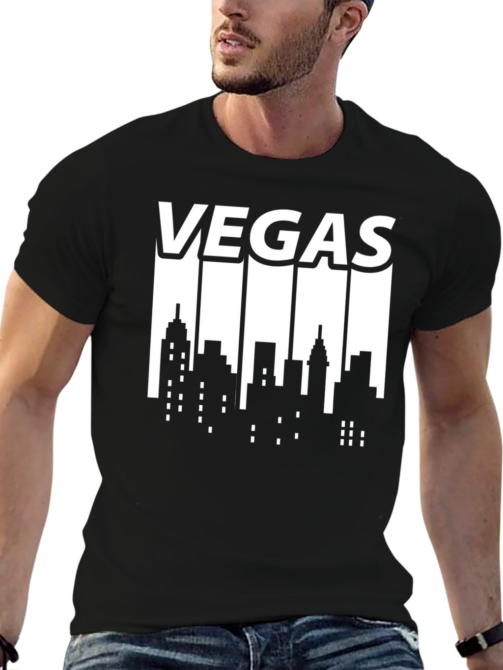 Vegas Cityscape Graphic Tee - Modern Style