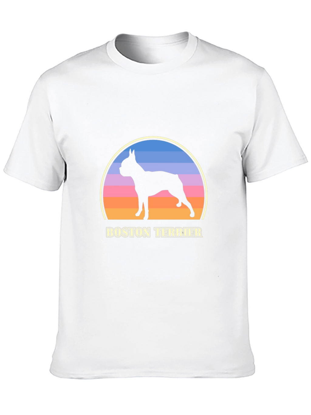 Boston Terrier Sunset T-Shirt – Retro Dog Lover Graphic Tee