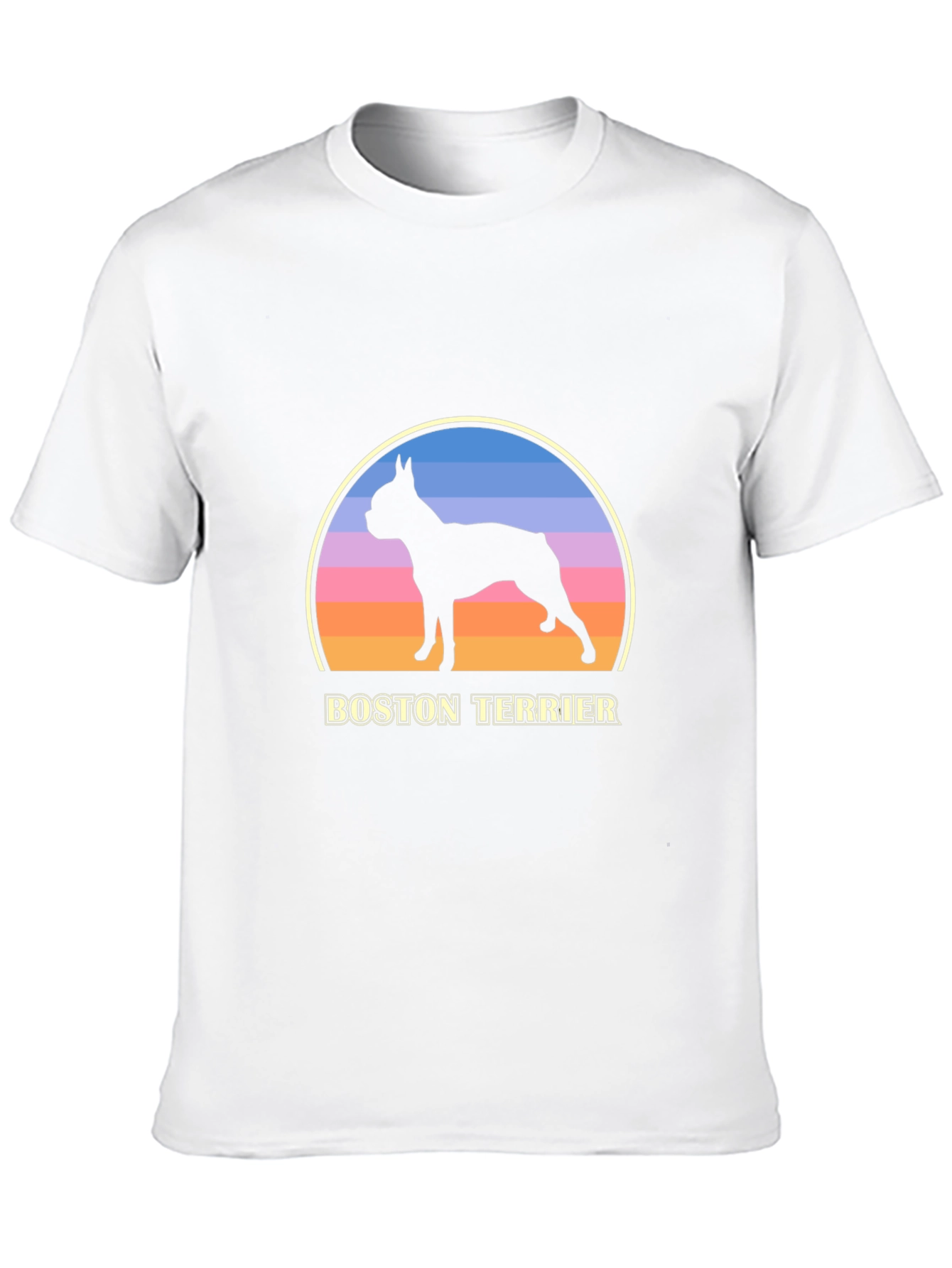 Boston Terrier Sunset T-Shirt – Retro Dog Lover Graphic Tee