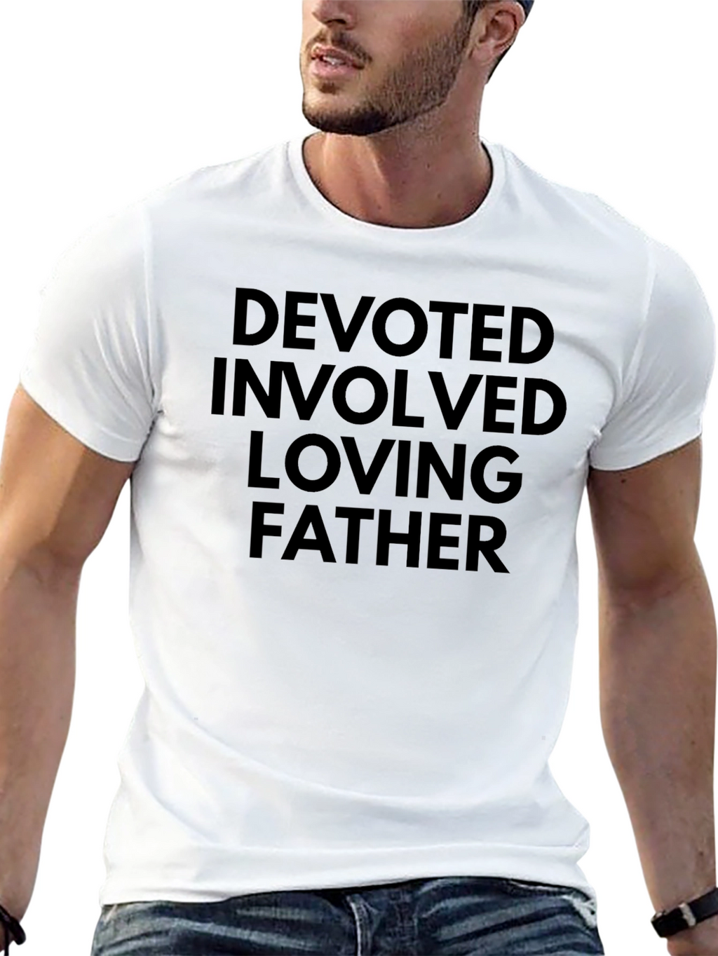 Devoted Loving Father Black T-Shirt