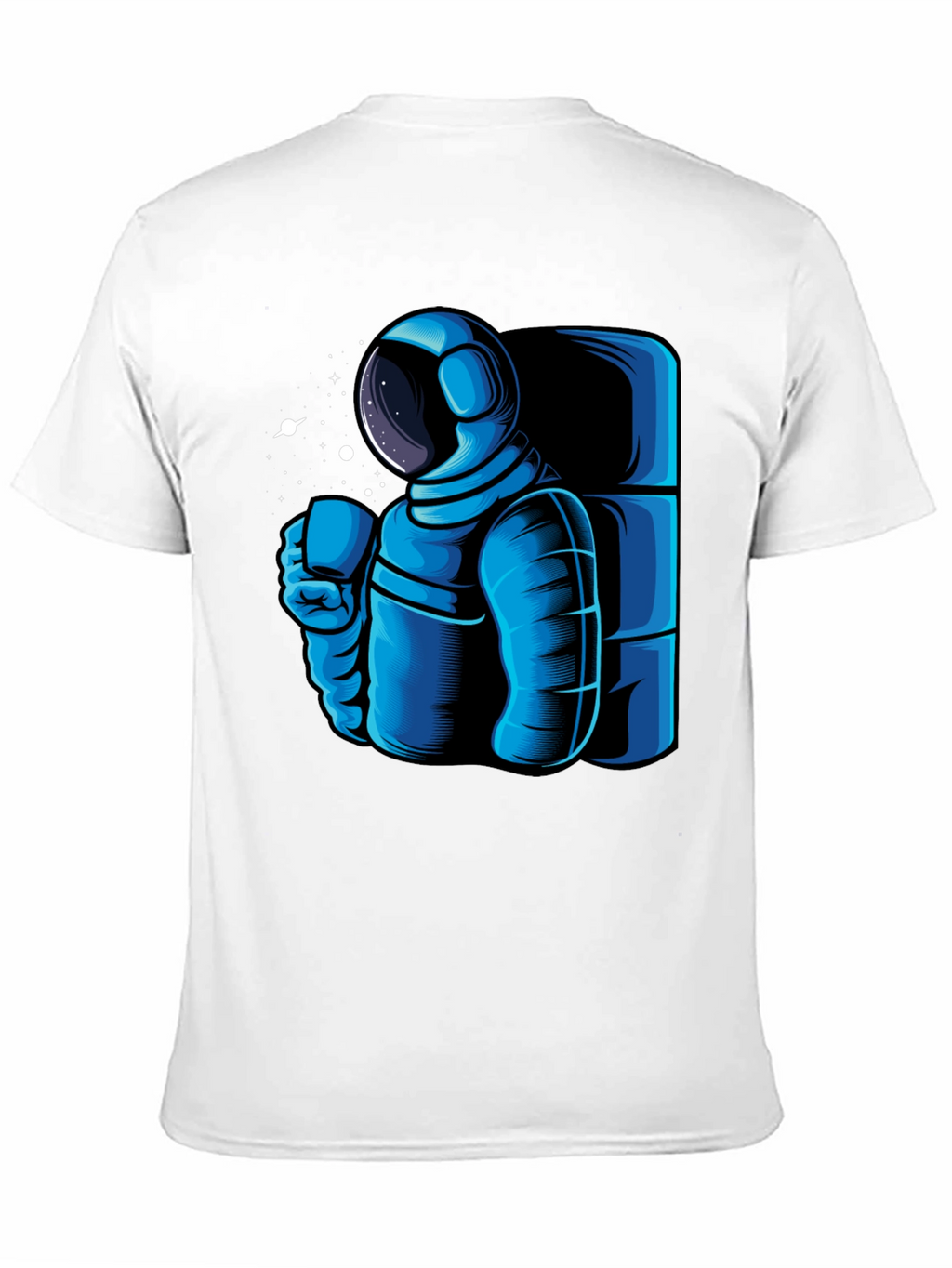 Astronaut Coffee Black T-Shirt - Space Lovers Tee