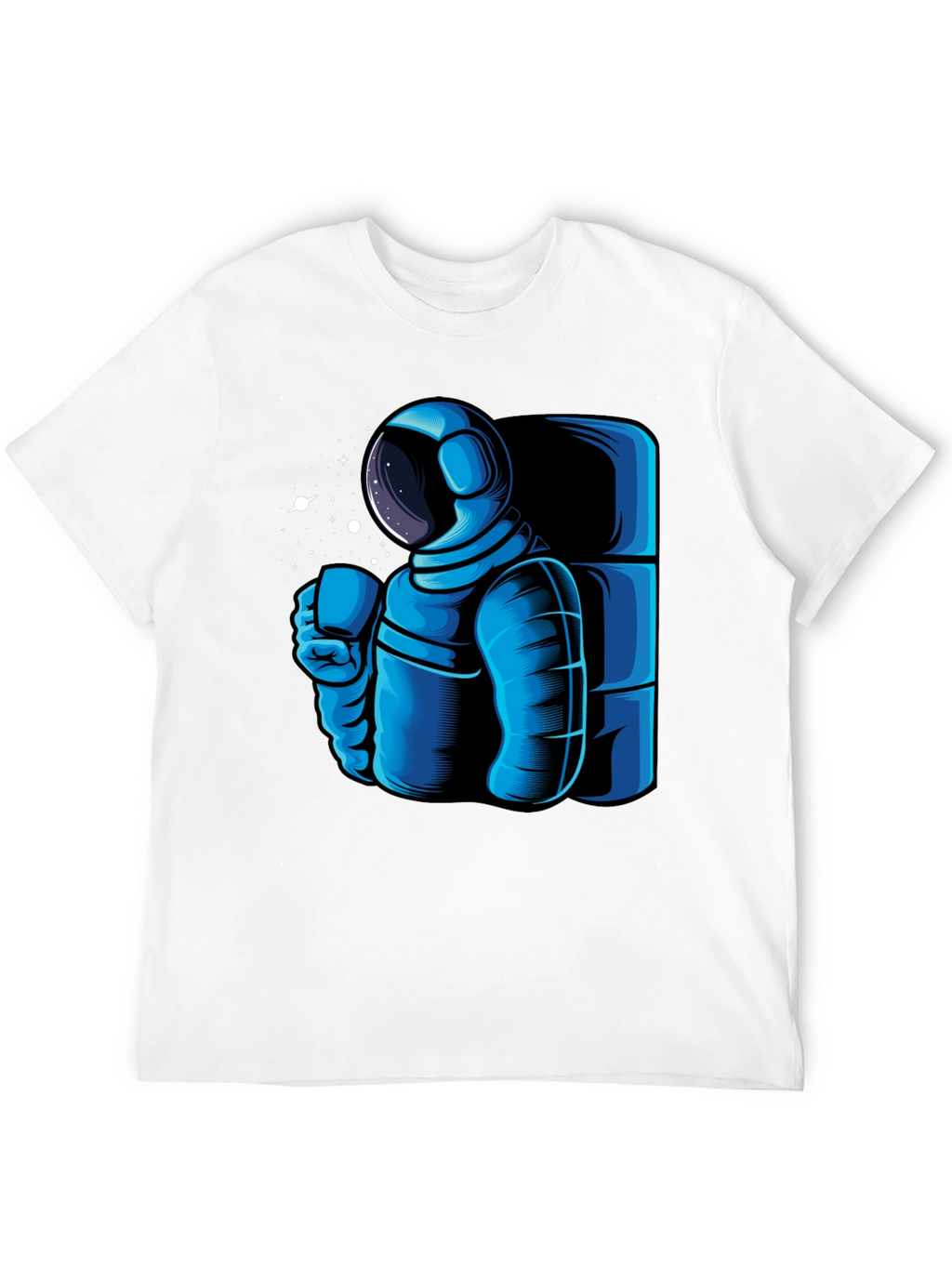 Astronaut Coffee Black T-Shirt - Space Lovers Tee