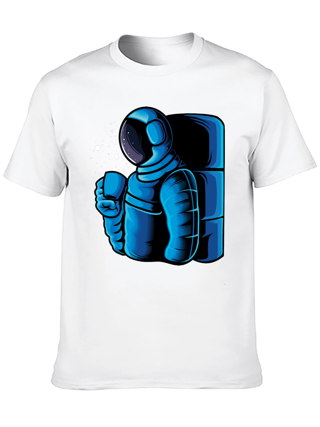 Astronaut Coffee Black T-Shirt - Space Lovers Tee