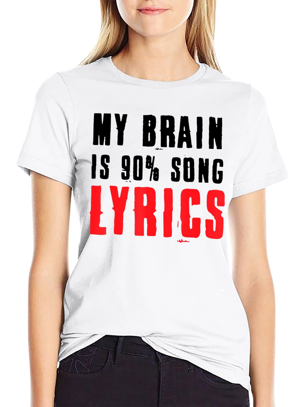 My Brain is 90% Song Lyrics T-Shirt