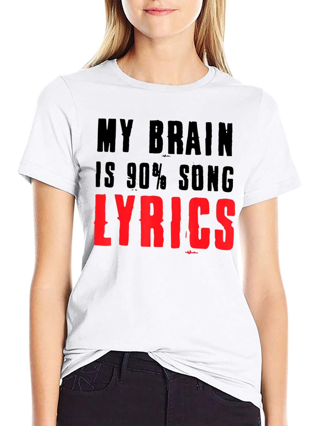 My Brain is 90% Song Lyrics T-Shirt
