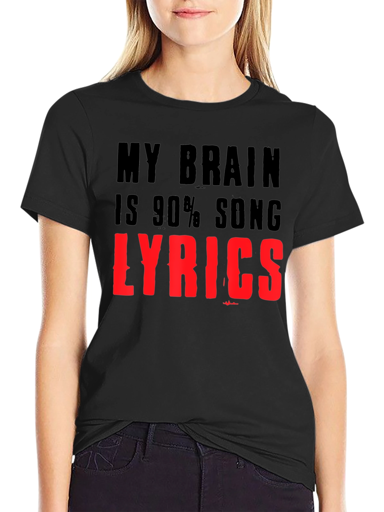 My Brain is 90% Song Lyrics T-Shirt