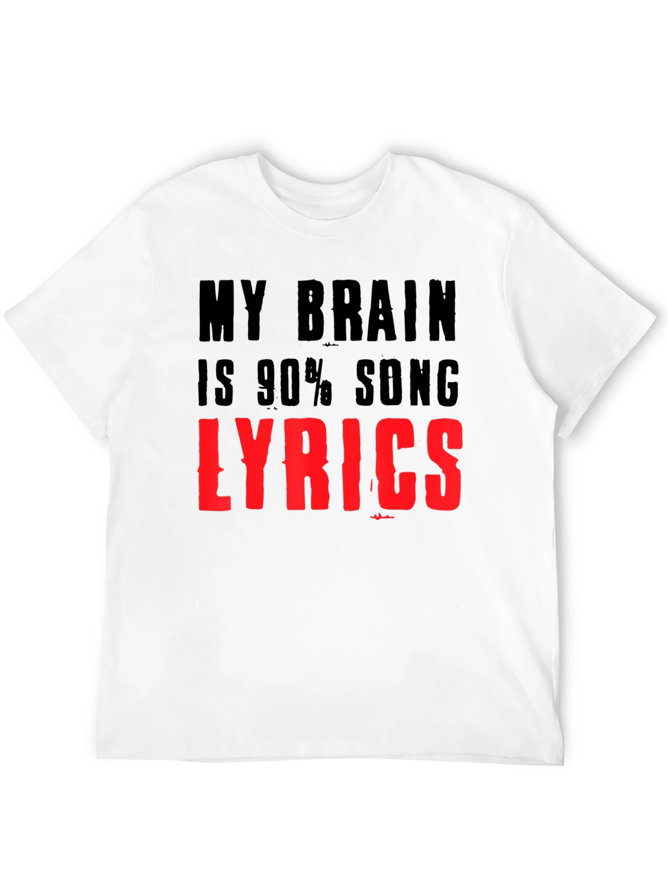 My Brain is 90% Song Lyrics T-Shirt