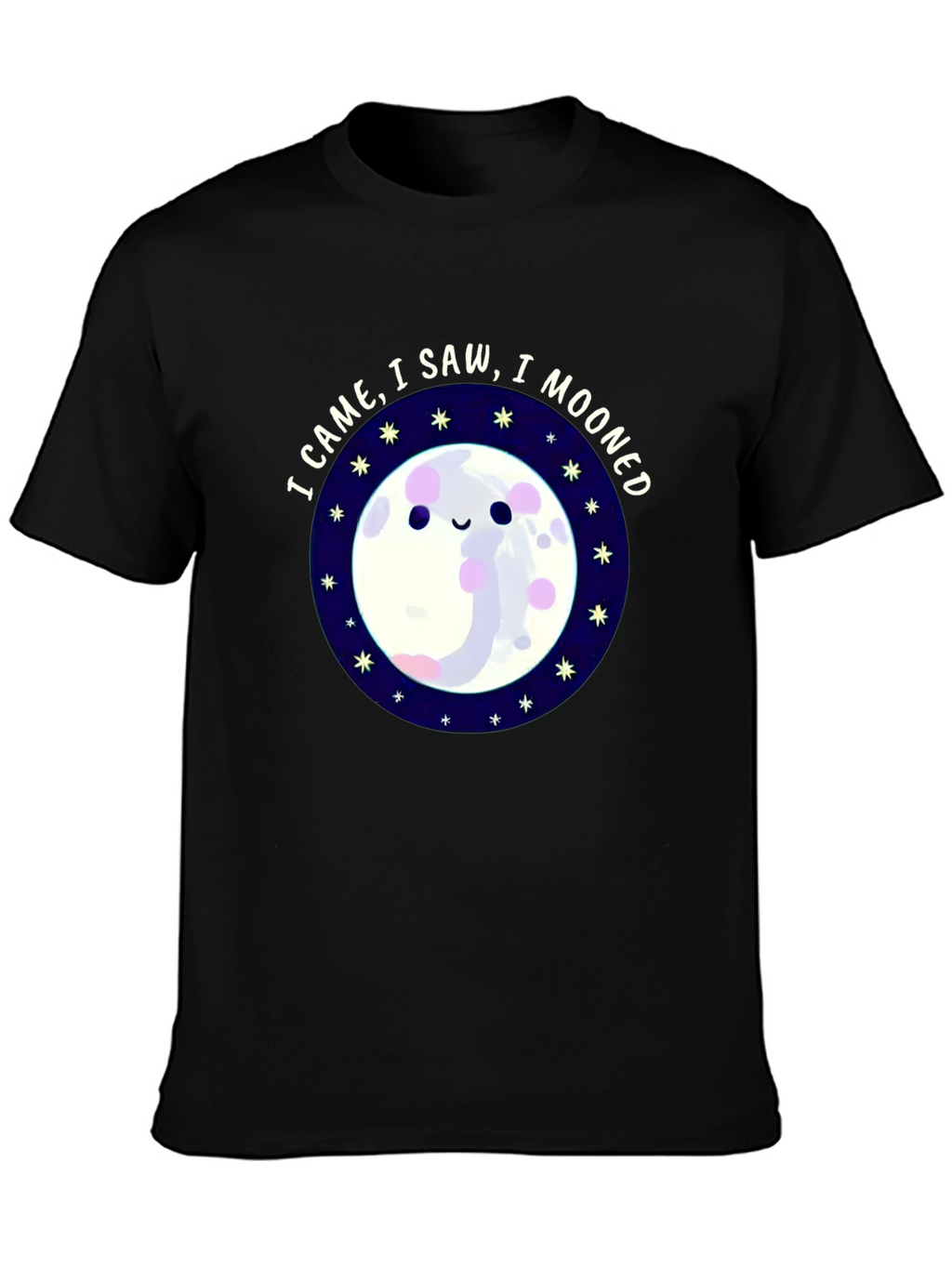 I Came I Saw I Mooned Black T-Shirt