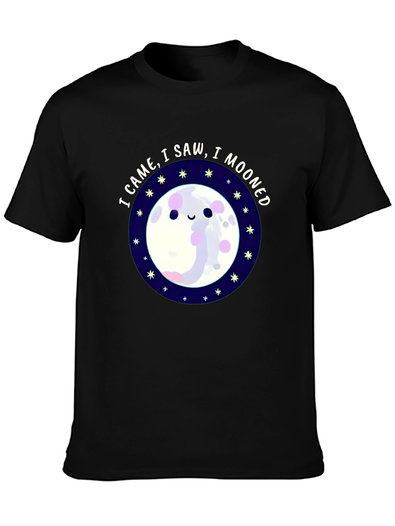 I Came I Saw I Mooned Black T-Shirt