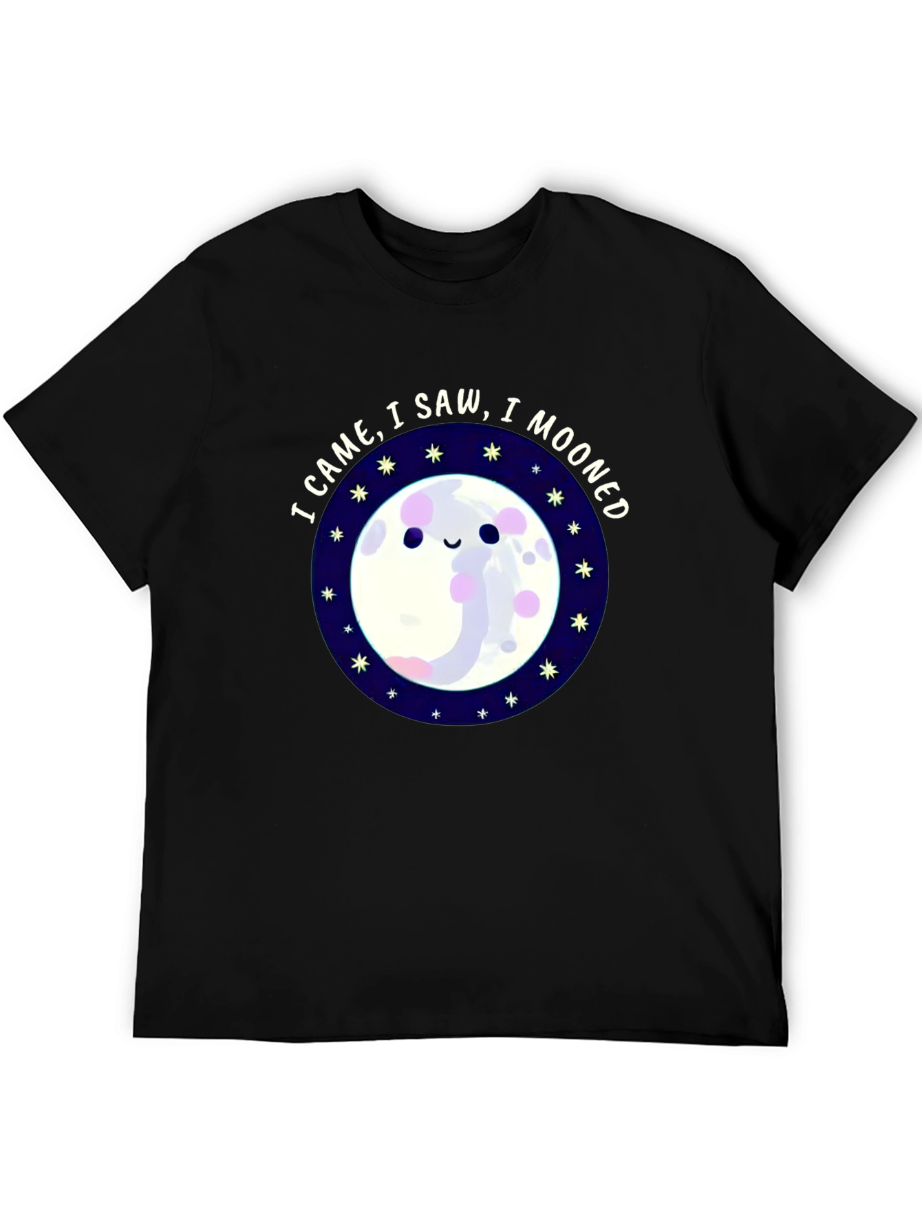 I Came I Saw I Mooned Black T-Shirt