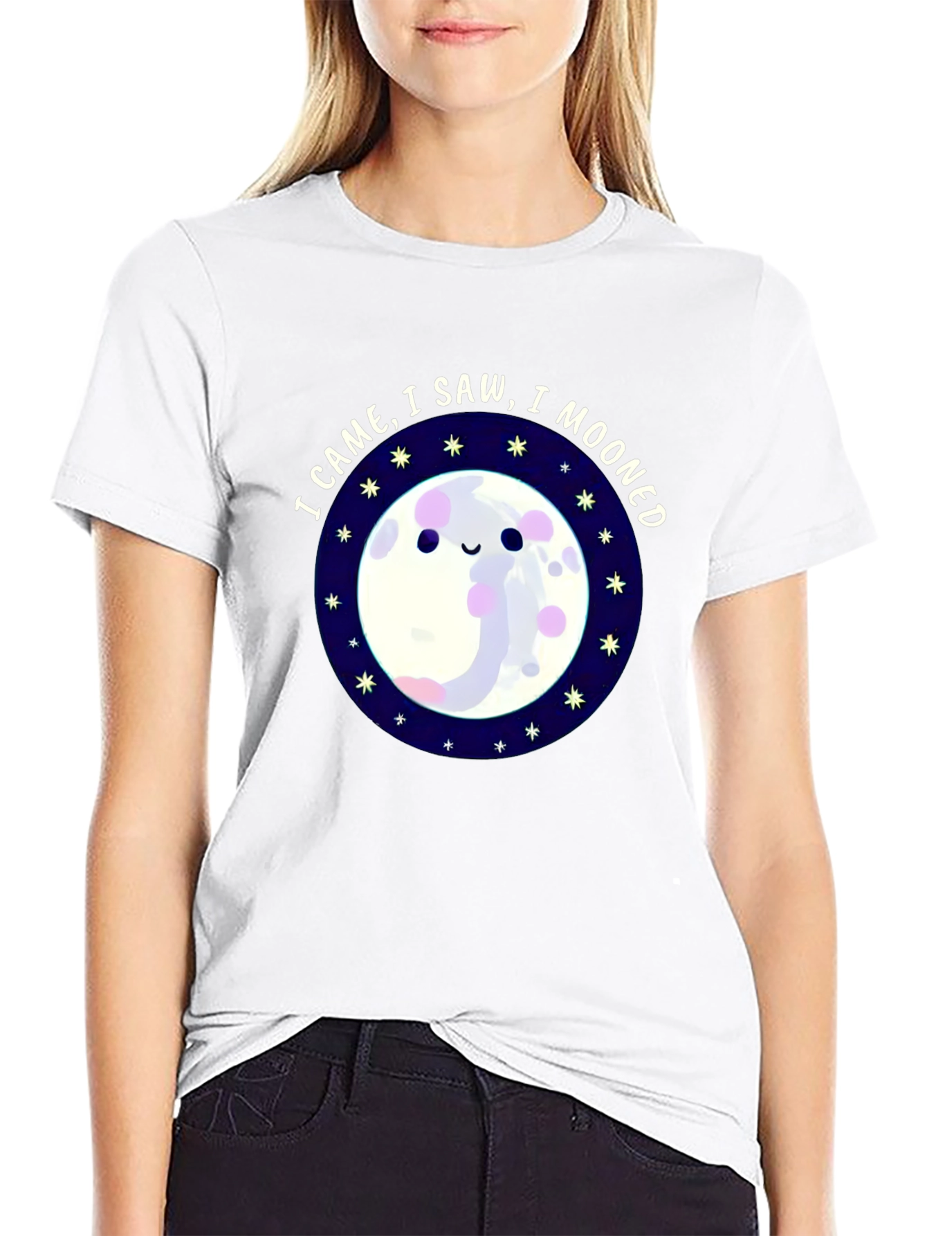 I Came I Saw I Mooned Black T-Shirt