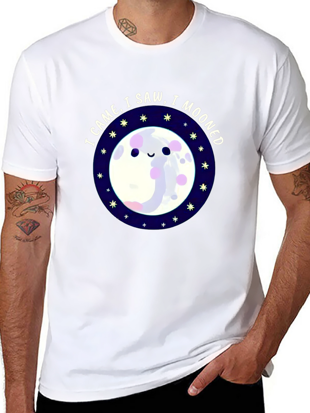 I Came I Saw I Mooned Black T-Shirt