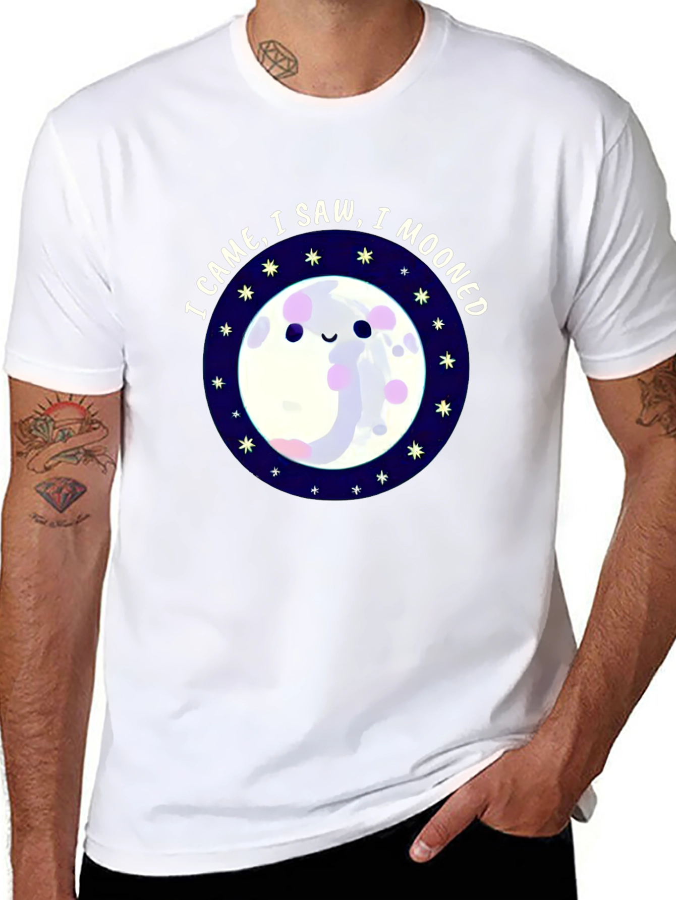 I Came I Saw I Mooned Black T-Shirt