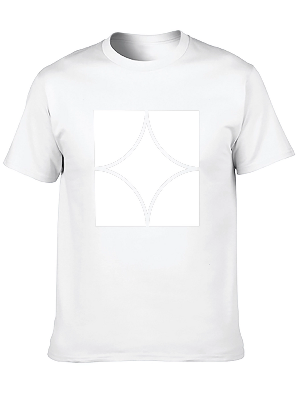Modern Graphic Tee - Black with White Diamond Design