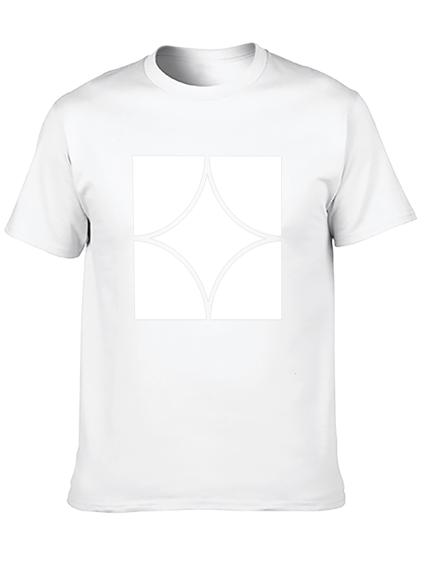 Modern Graphic Tee - Black with White Diamond Design