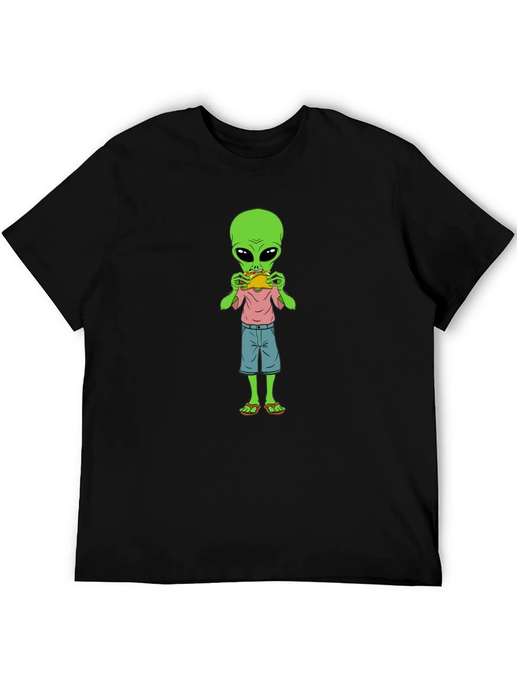Alien Eating Taco Graphic T-Shirt