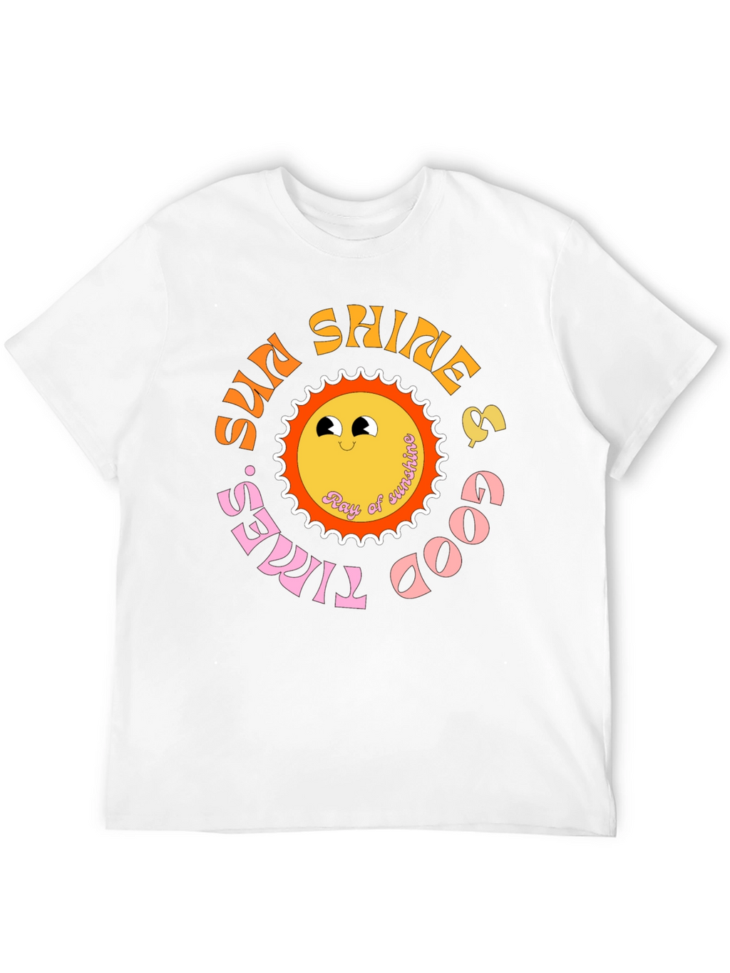 Retro Sun Shine & Good Times Black T-Shirt