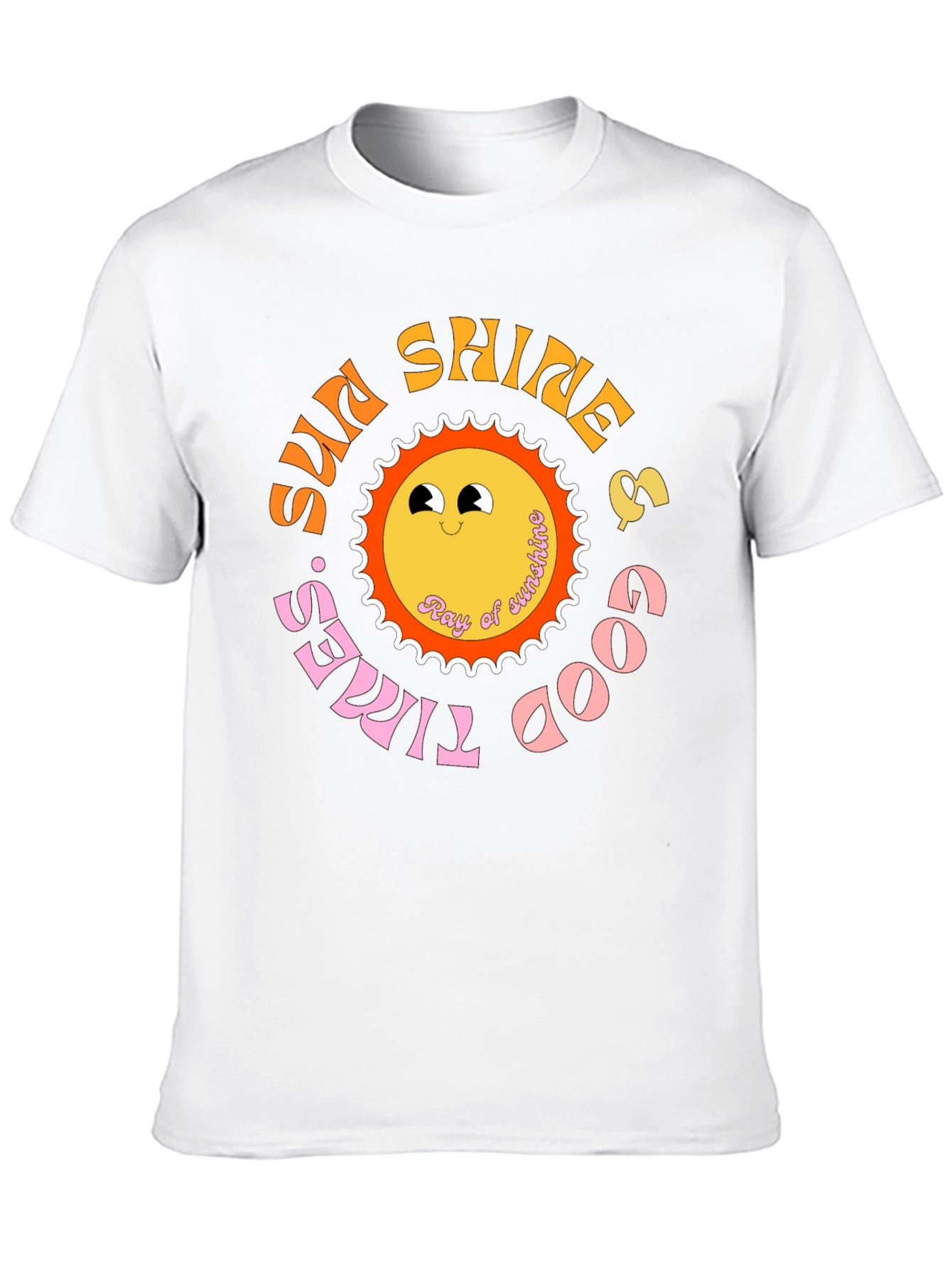 Retro Sun Shine & Good Times Black T-Shirt