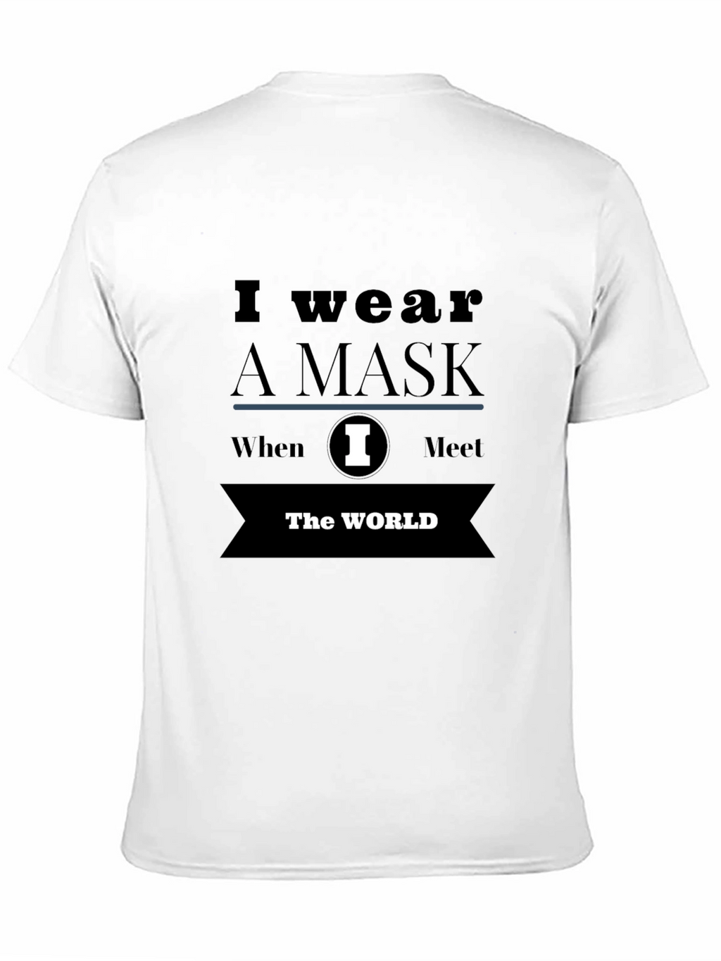 I Wear A Mask Black Graphic Tee