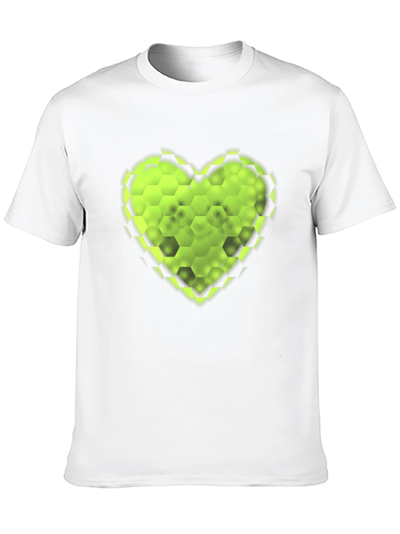 Hexagon Heart Tee - Stylish Graphic T-Shirt