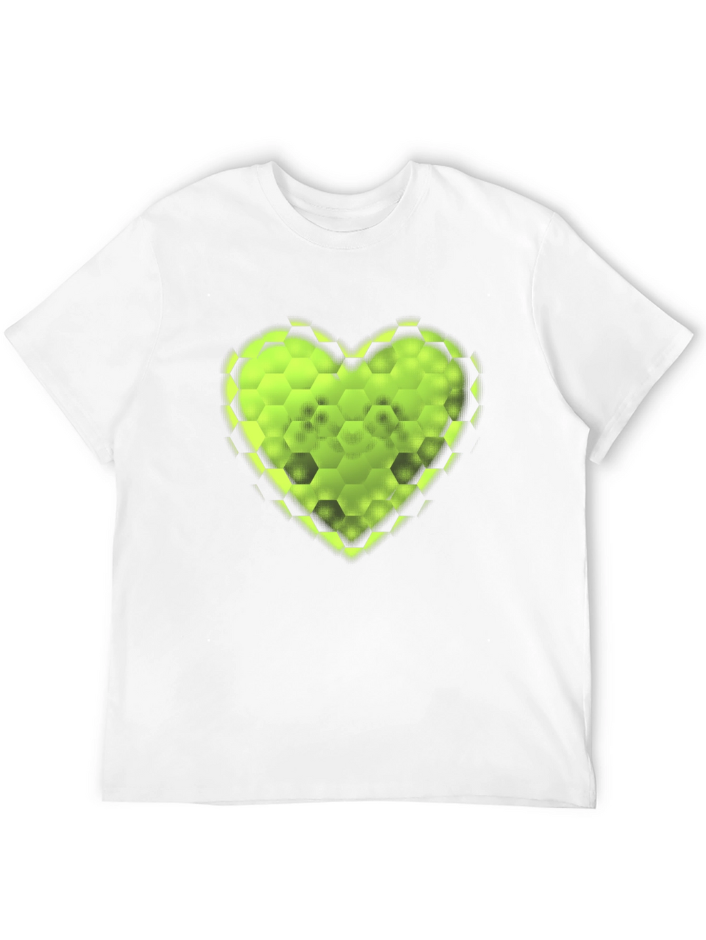 Hexagon Heart Tee - Stylish Graphic T-Shirt