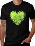 Hexagon Heart Tee - Stylish Graphic T-Shirt