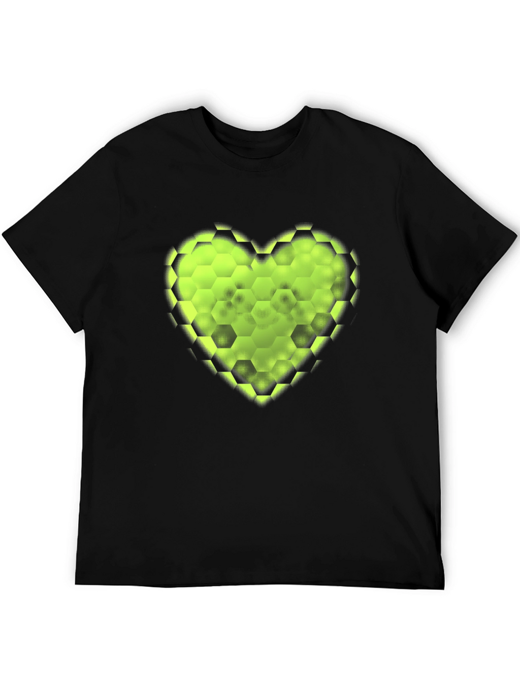 Hexagon Heart Tee - Stylish Graphic T-Shirt