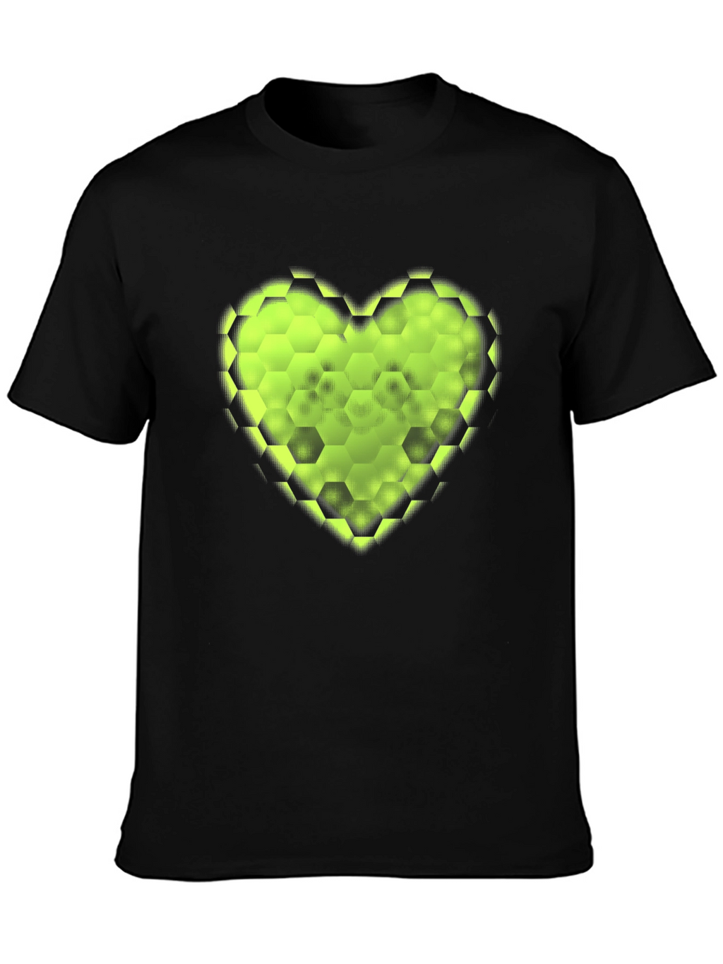 Hexagon Heart Tee - Stylish Graphic T-Shirt