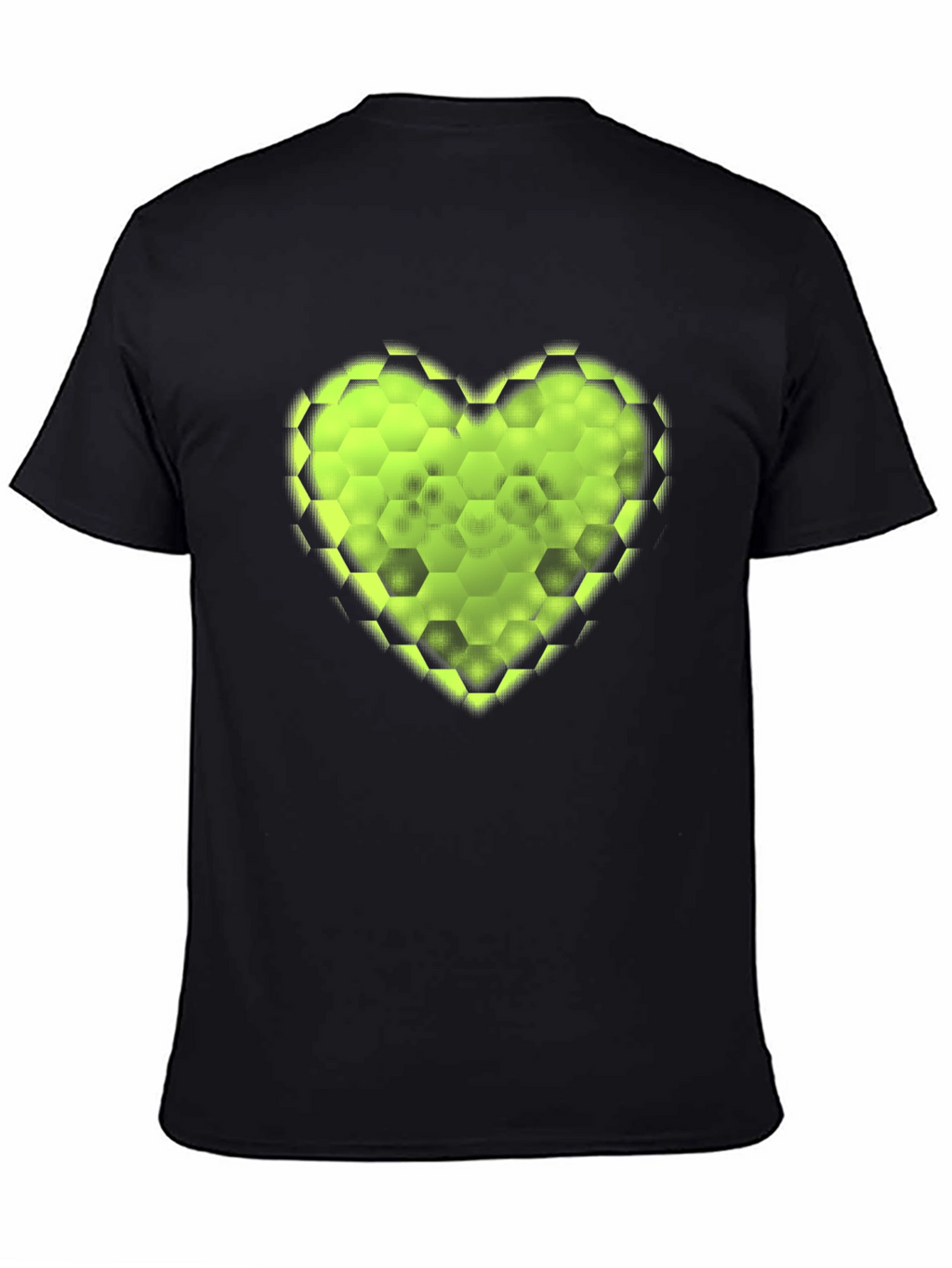 Hexagon Heart Tee - Stylish Graphic T-Shirt