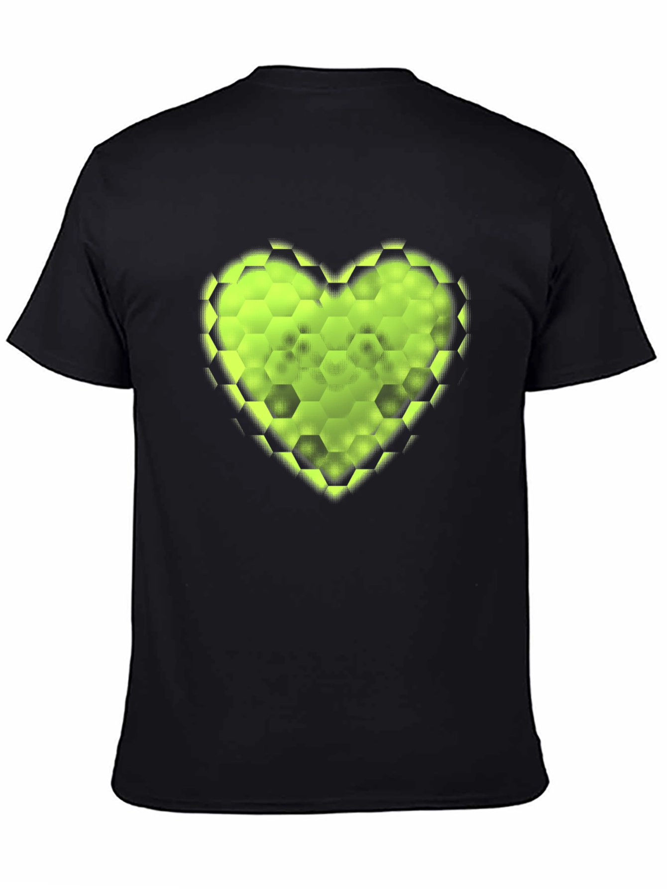 Hexagon Heart Tee - Stylish Graphic T-Shirt