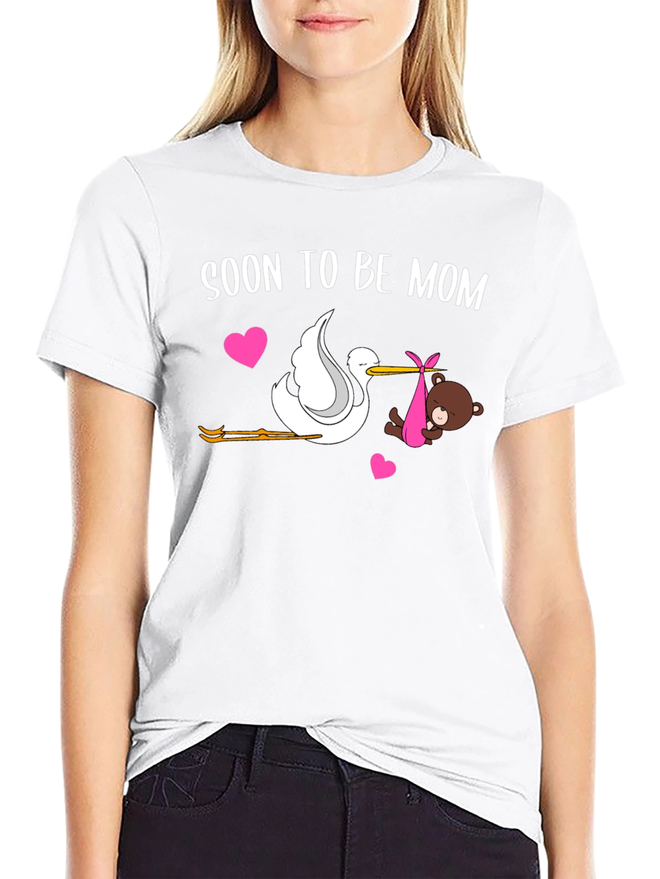 Soon to Be Mom Stork Baby Shower T-Shirt