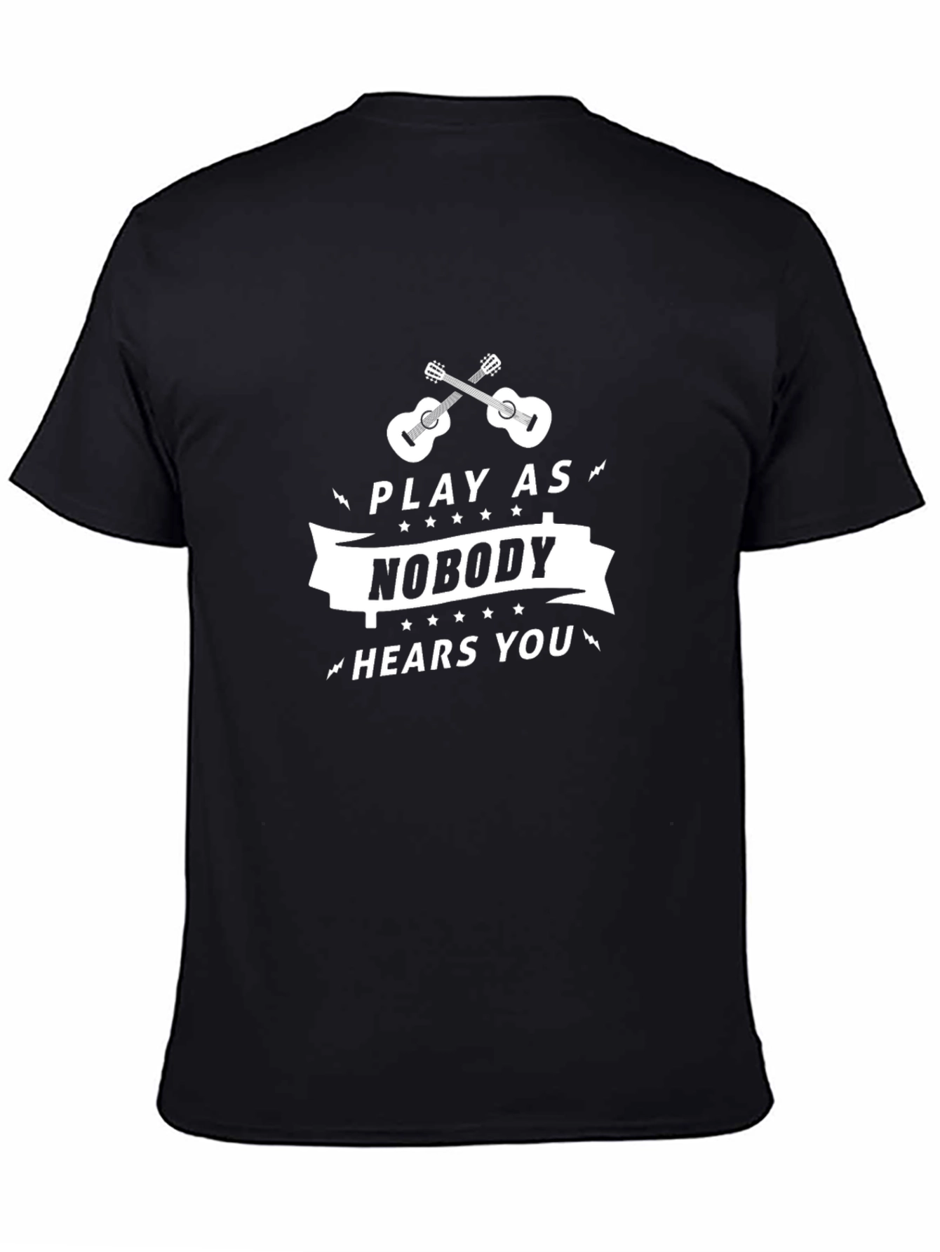 Play As Nobody Hears You Black Graphic Tee