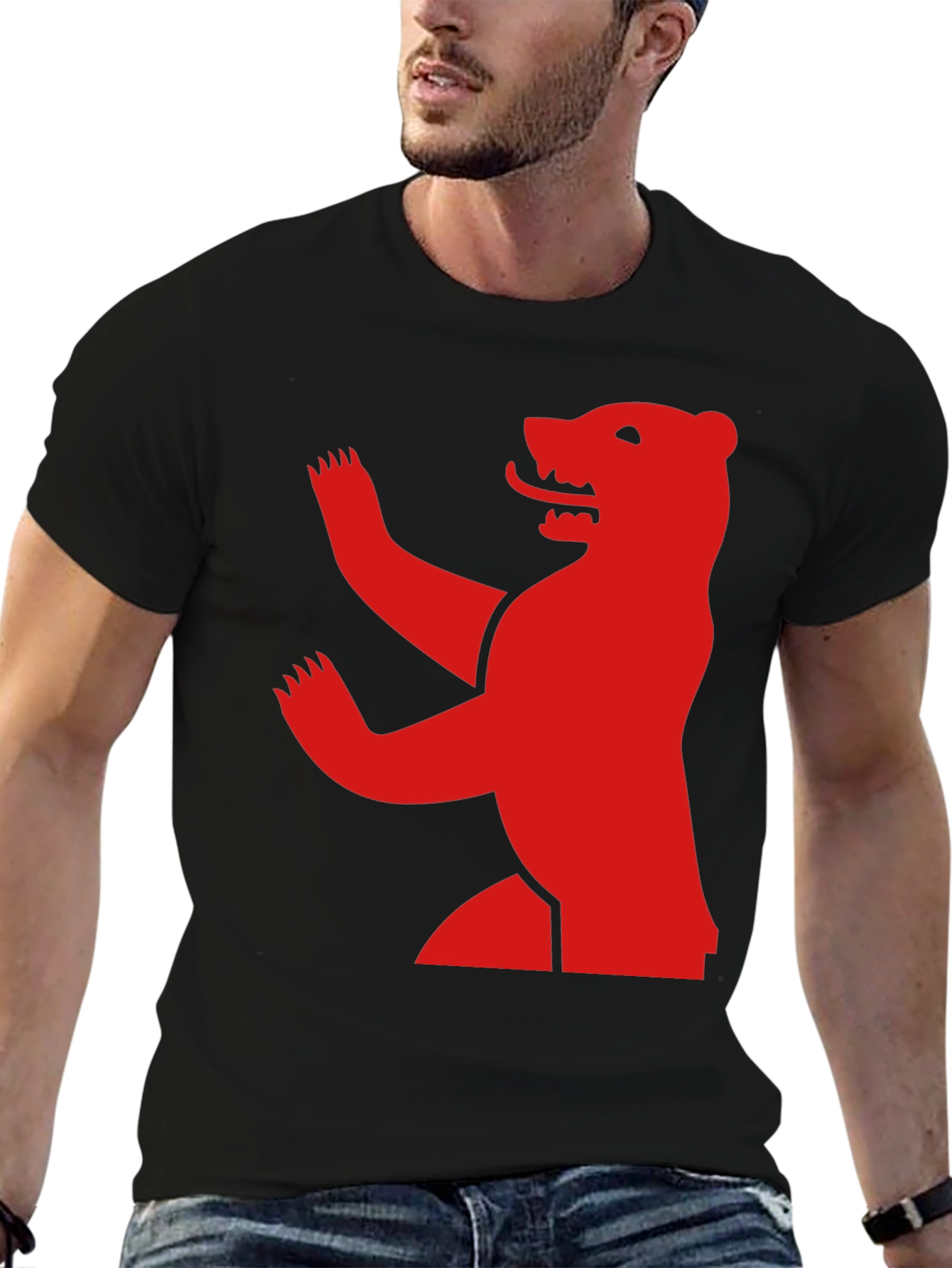 Bear Graphic Black T-Shirt