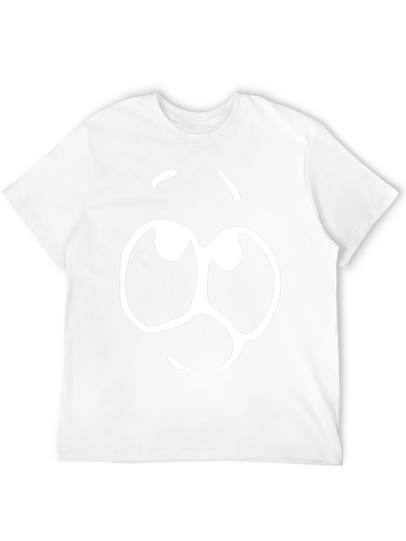 Cartoon Face Graphic Black T-Shirt