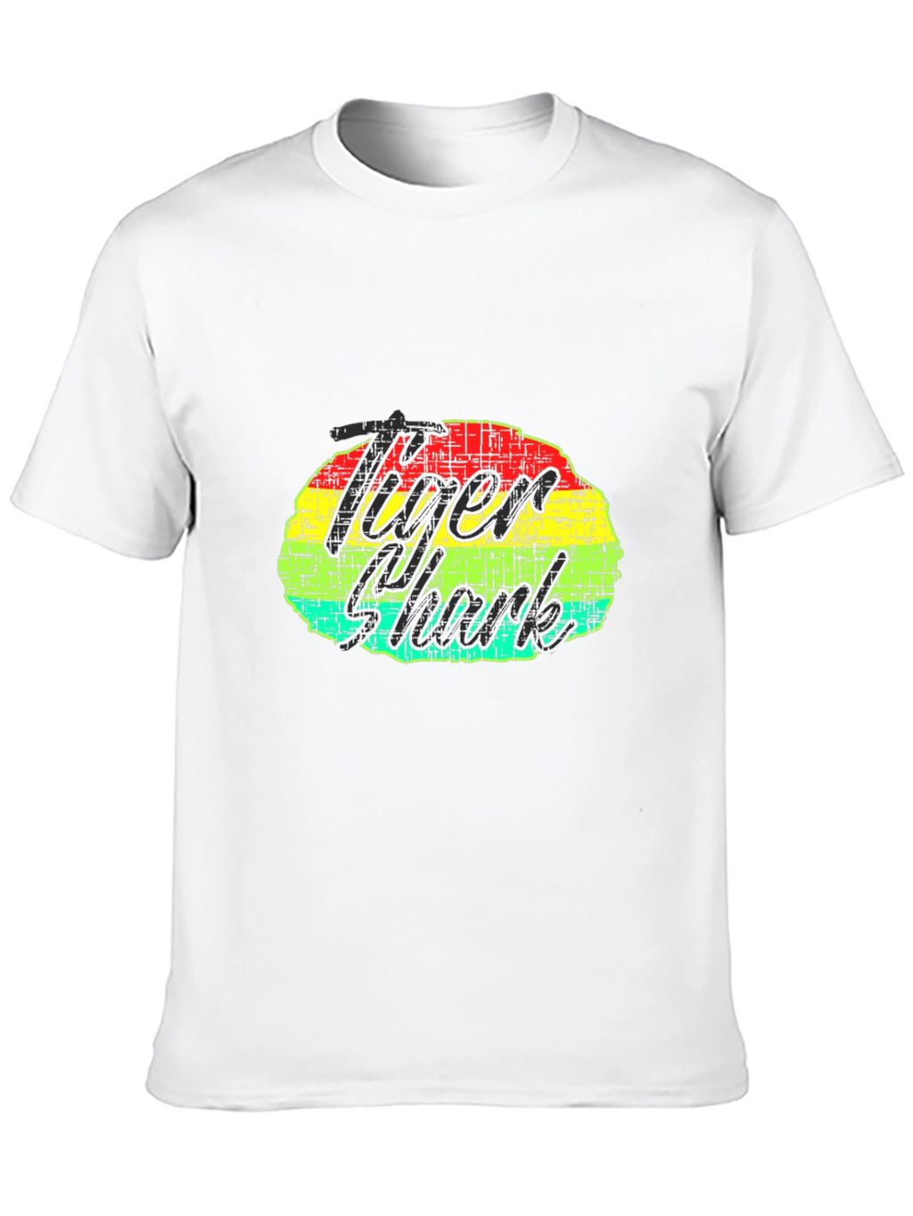 Tiger Shark Graphic Print Black T-Shirt