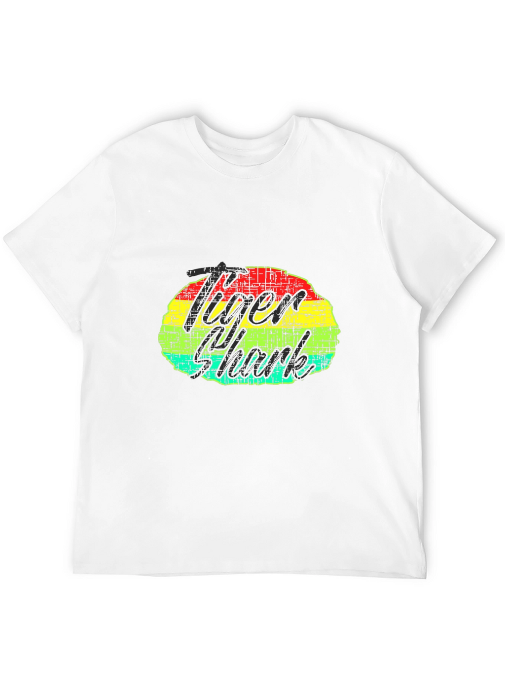 Tiger Shark Graphic Print Black T-Shirt