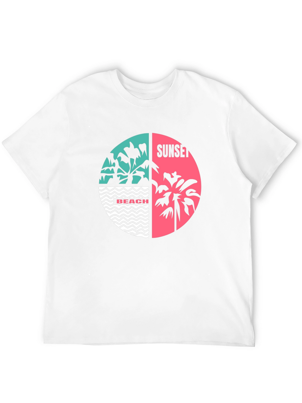 Retro Beach Sunset Graphic T-Shirt - Black