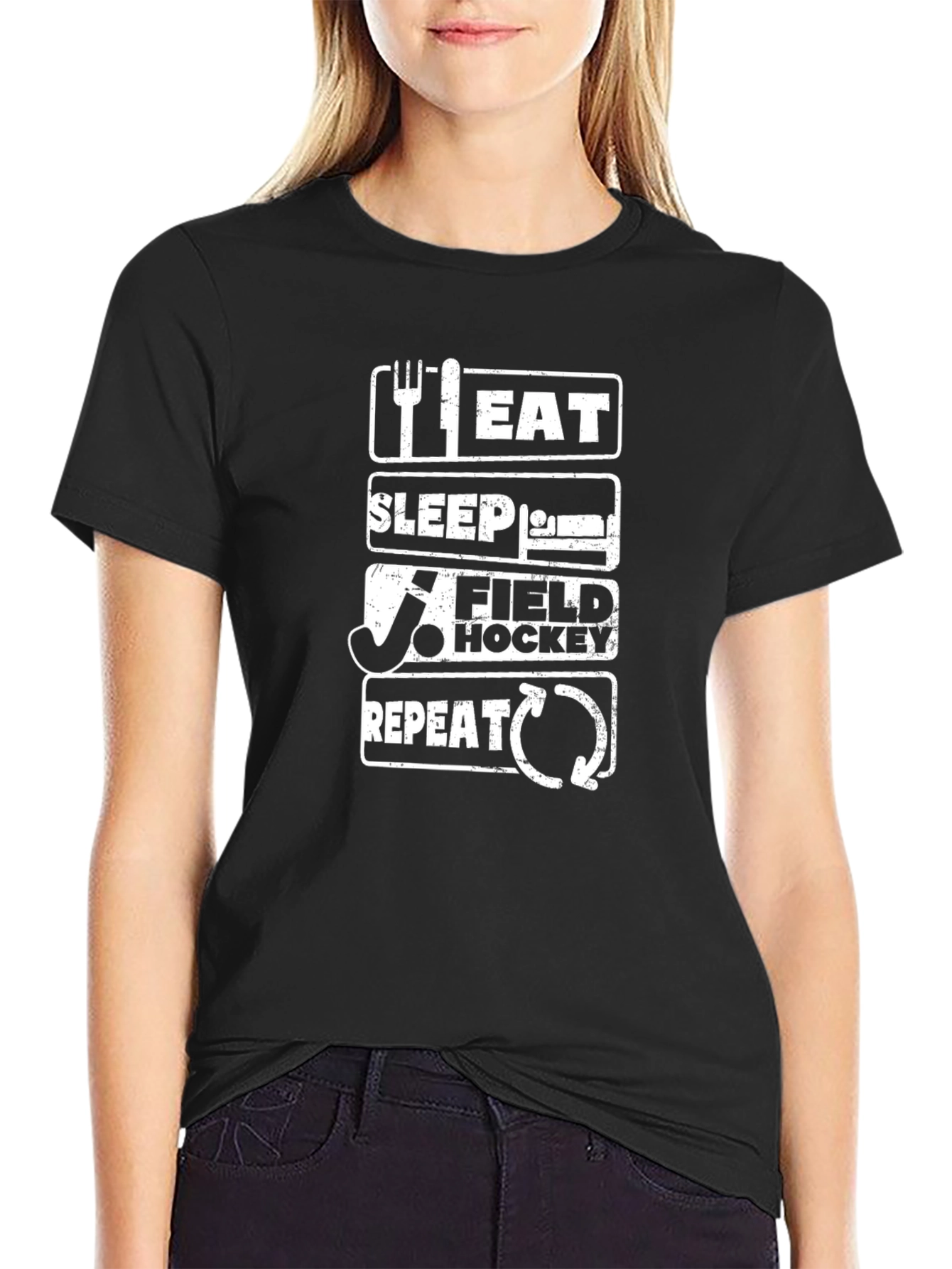 Eat Sleep Field Hockey Repeat T-Shirt
