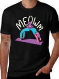 Yoga Cat MEOWM T-Shirt - Funny Workout Tee