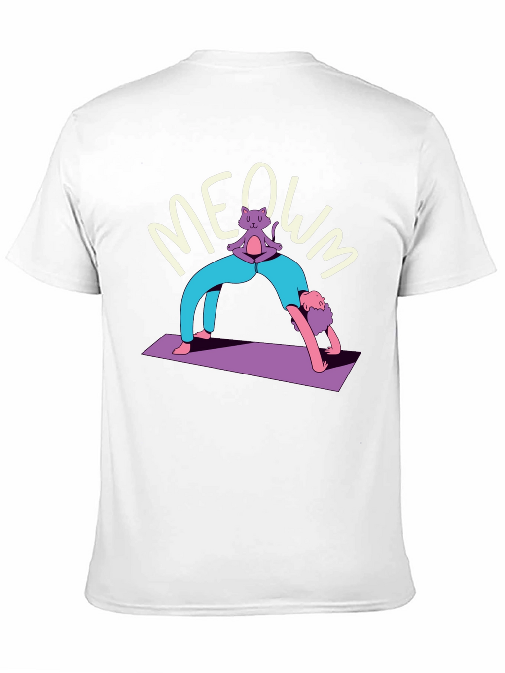 Yoga Cat MEOWM T-Shirt - Funny Workout Tee