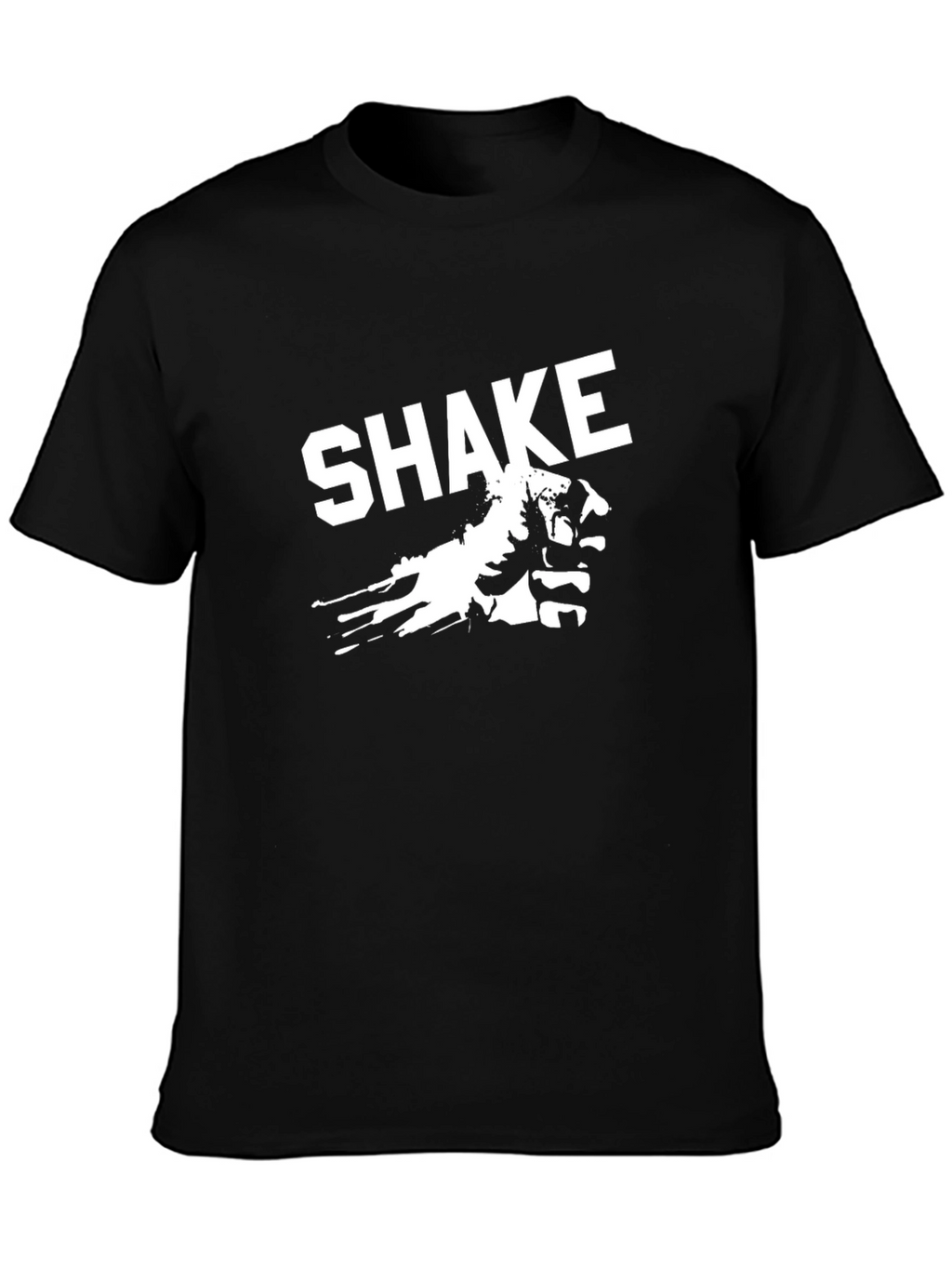 Shake Graphic Print Black T-Shirt