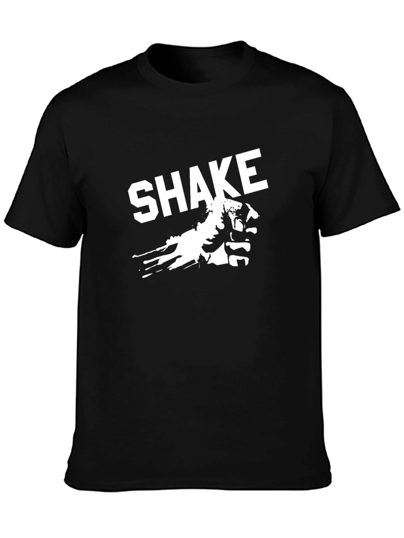 Shake Graphic Print Black T-Shirt