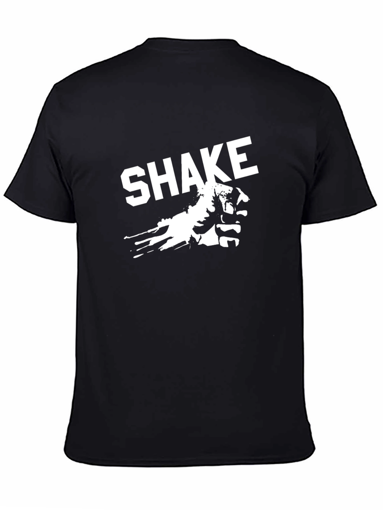 Shake Graphic Print Black T-Shirt